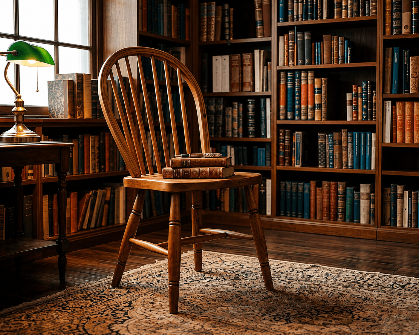 Charles Gibbons Windsor Chair full profile view